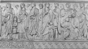 Marmorrelief einer kaiserlichen Prozession, 13-9 v.Chr., Originalhöhe 160 cm